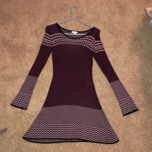 Maroon chevron dress